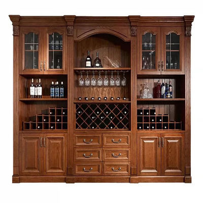 качество  Other Hertz Solid Wood American Classic Style Customized Size Modular Wine Cabinet завод