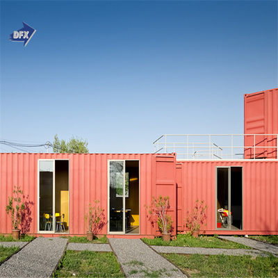 Дома красочного полуфабрикат дома дома офиса контейнера бревенчатой хижины крошечного модульного полуфабрикат